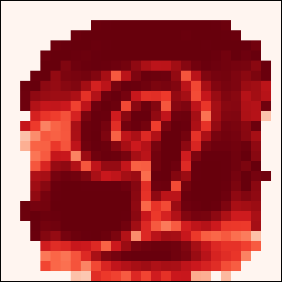 Feature importance map for digit 9.